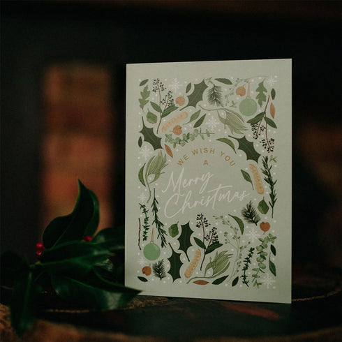We Wish You A Merry Christmas Greetings Card